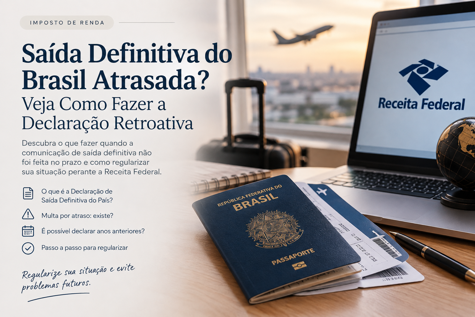 Saída Definitiva do Brasil Atrasada? Veja Como Fazer a Declaração Retroativa