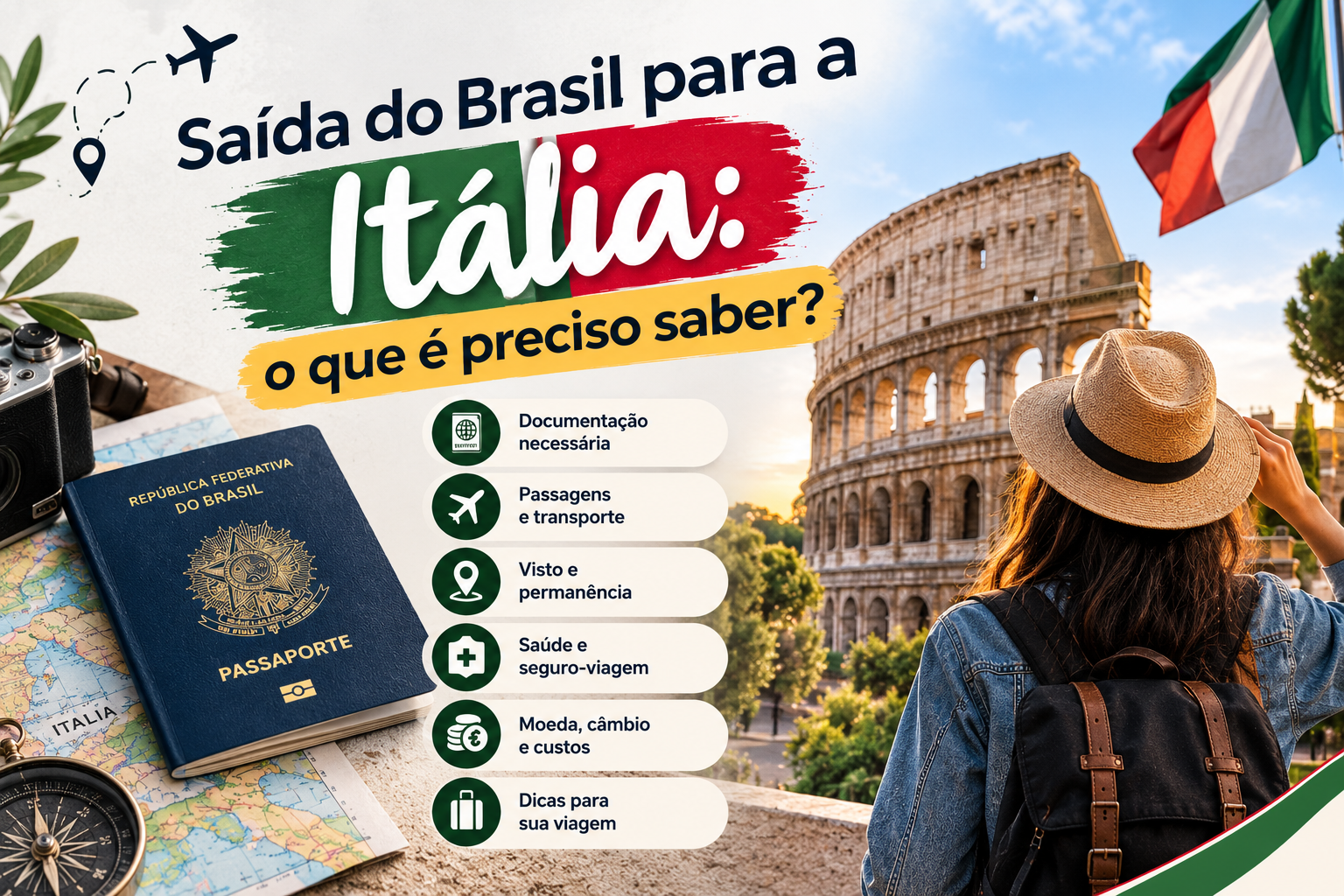 Saída do Brasil para a Itália: o que é preciso saber?